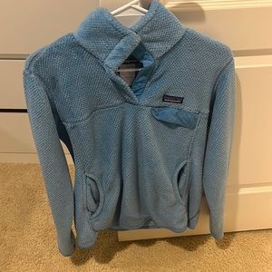 Light Blue Womens Patagonia Fleece. Medium.